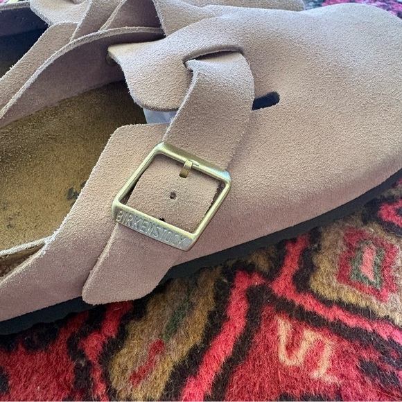 Birkenstock Boston Clog Suede Slip-On Comfort Size 41 Light Rose - Picture 13 of 14